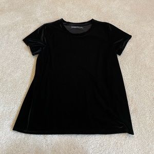 Abercrombie black velvet tee t-shirt size Medium